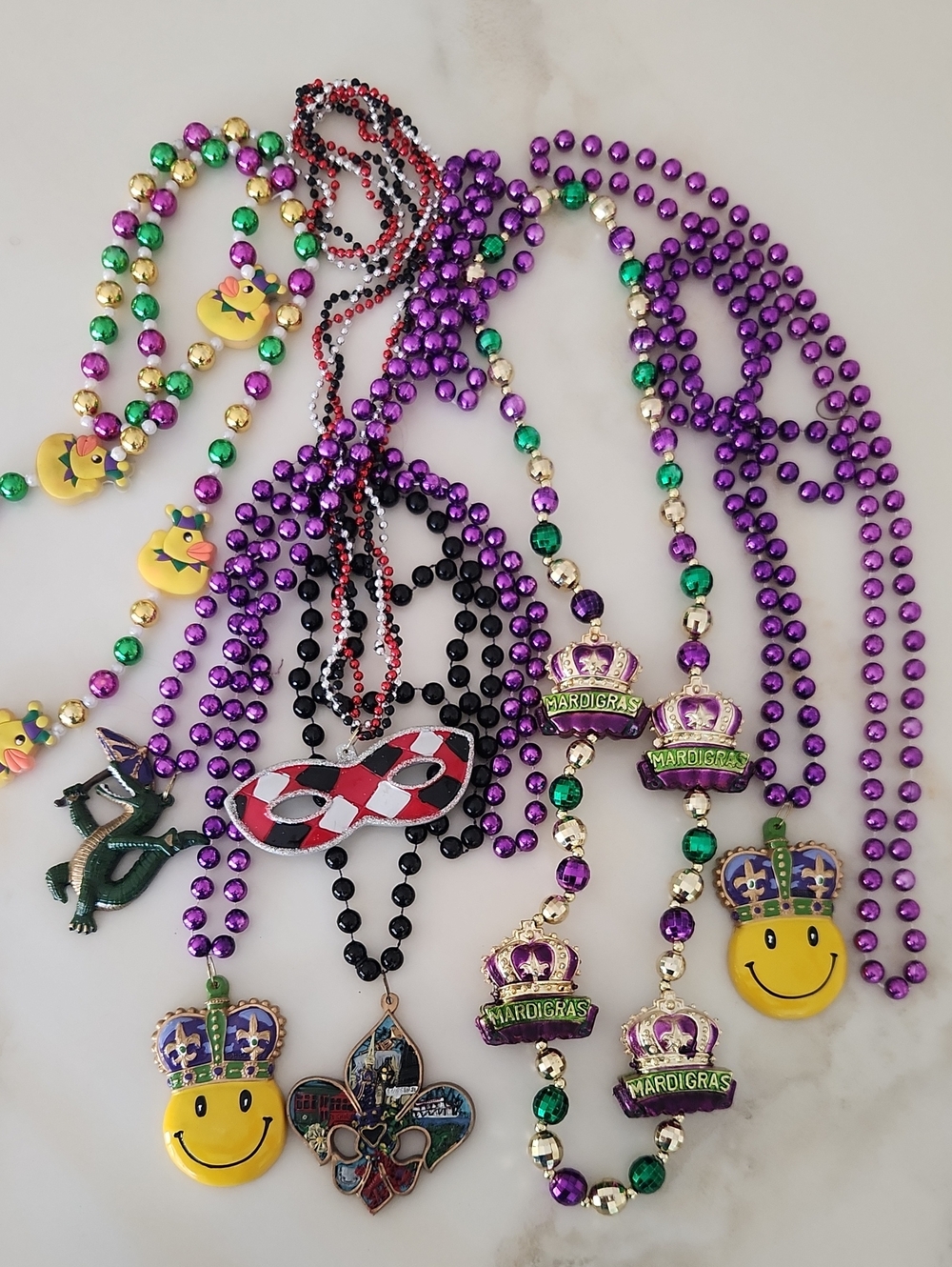 Mardi Gras Bead Necklace Bundle! 8 Necklaces!